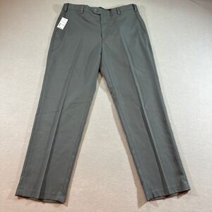 Jos‎ A Bank Traveler Tailored Fit Mens Dress Pants Gray 34W x 30L Polyester NWT